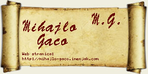 Mihajlo Gaco vizit kartica